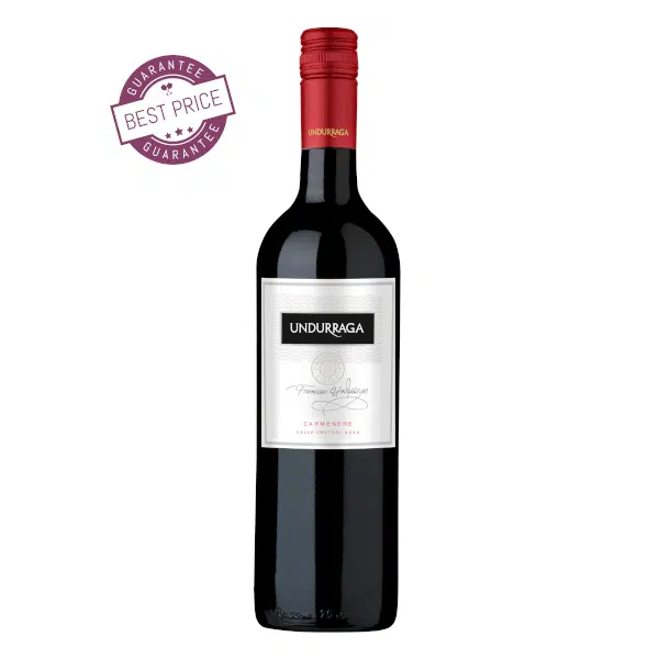 Undurraga Classic Carmenère 2023 – smooth Chilean red wine with ripe fruit and soft tannins, available at The Wine Box.