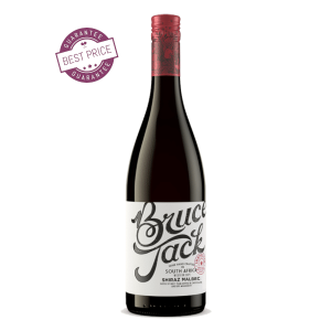 Bruce Jack Shiraz 2024 – South African red wine with blackberry, plum, and spice; smooth, rich, and full-bodied, available at The Wine Box.