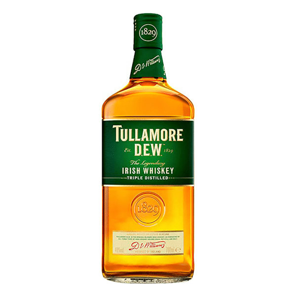 Tullamore D.E.W. Irish Whiskey 0.75L – premium triple-blend whiskey in a classic green bottle, symbol of Irish tradition and smoothness.