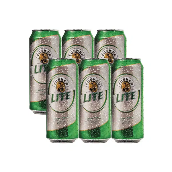 Tusker Lite Can (6 pack) 0.5L