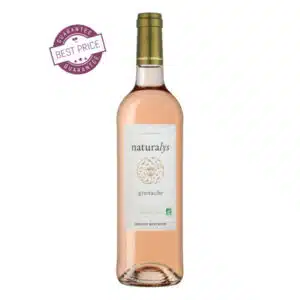 Naturalys Grenache Rosé 2024 – organic French rosé wine with bright berry and floral notes, available at The Wine Box.