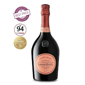 Laurent-Perrier Cuvée Rosé Champagne – iconic rosé with vibrant pink hue, luxury bottle available at The Wine Box.