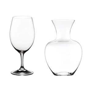 Riedel Ouverture + Gift Set – six versatile Ouverture Magnum glasses plus decanter in elegant Riedel gift box.