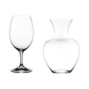 Riedel Ouverture + Gift Set – six versatile Ouverture Magnum glasses plus decanter in elegant Riedel gift box.