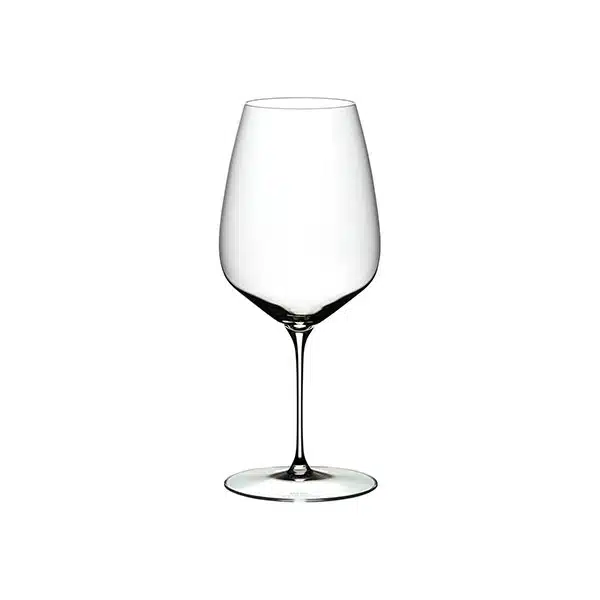 Riedel Veloce Cabernet / Merlot glass set – precision-crafted crystal stemware for bold red wines, available at The Wine Box.