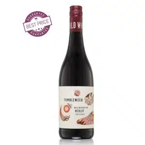 Tumbleweed Merlot 2024 by Bruce Jack – exclusive South African Merlot with smooth red fruit and soft spice, available only at The Wine Box.