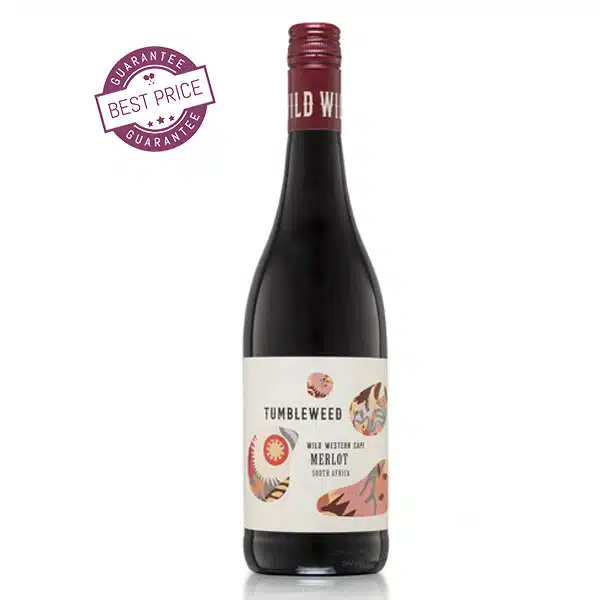 Tumbleweed Merlot 2024 by Bruce Jack – exclusive South African Merlot with smooth red fruit and soft spice, available only at The Wine Box.