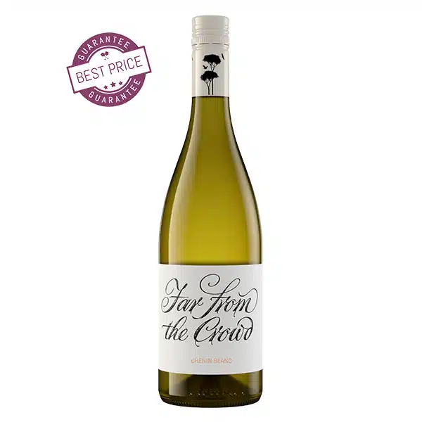 Far From The Crowd Chenin Blanc 2024 – Bruce Jack Bonfire Hill South African Chenin with apple, pear, citrus, and mineral notes, crisp and elegant, at The Wine Box.