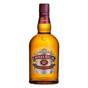 Chivas Regal 12 Year Old Blended Scotch Whisky 0.75L – premium Speyside whisky aged 12 years with honey, apple, and vanilla flavors