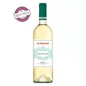 La Scolca Gavi DOCG Valentino 2023 – fresh, elegant Italian white wine from Gavi DOCG with crisp citrus and almond notes.