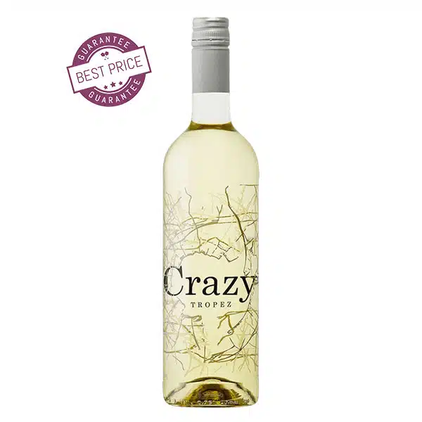 Crazy Tropez Blanc 2023 – fresh Provence white wine made from Rolle and Ugni Blanc, aromatic, Mediterranean, available at The Wine Box.