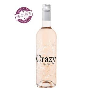 Crazy Tropez Rosé 2023 – elegant Provence rosé with strawberry, citrus, and mineral finesse from Domaine Tropez, available at The Wine Box.