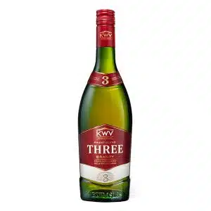 KWV 3 Year Brandy – golden South African brandy with fruit, vanilla, and oak notes, smooth and versatile, available at The Wine Box.