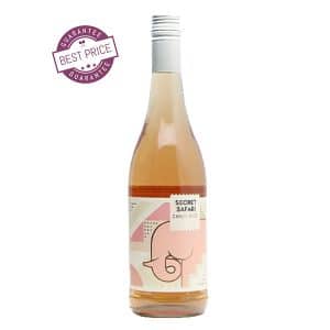 Secret Safari Candy Rosé Semi-Sweet 2025 – pink South African rosé wine with strawberry, cherry, and candy-sweet notes; fun and refreshing, available at The Wine Box.