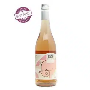 Secret Safari Candy Rosé Semi-Sweet 2025 – pink South African rosé wine with strawberry, cherry, and candy-sweet notes; fun and refreshing, available at The Wine Box.