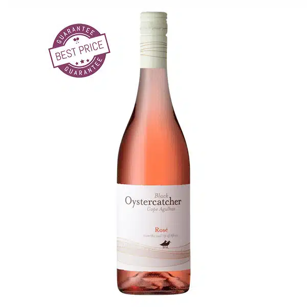 Black Oystercatcher Rosé 2024 is a South African rosé from Agulhas Coast with strawberry, citrus, and mineral notes; fresh, elegant, and coastal.
